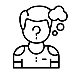 Longing Outline Style Emotion Icon