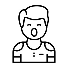 Fierceness Outline Style Emotion Icon