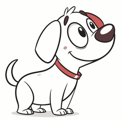 Cartoon dog vector illustration