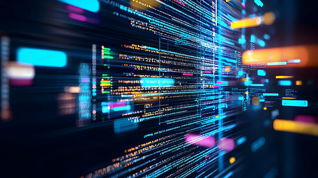 Abstract Computer Code Display