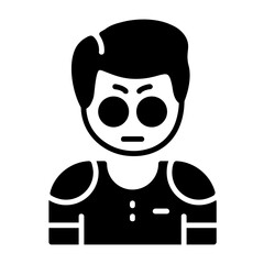 Amazement Solid Style Emotion Icon