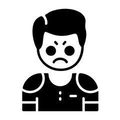 Irritation Solid Style Emotion Icon