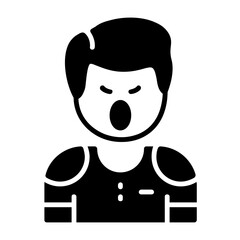 Hostility Solid Style Emotion Icon