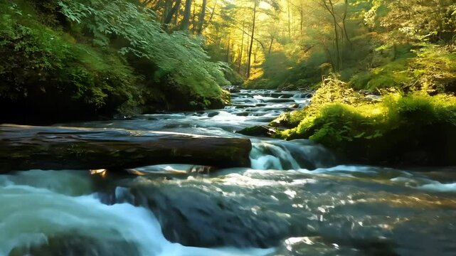 small waterfall in the forest