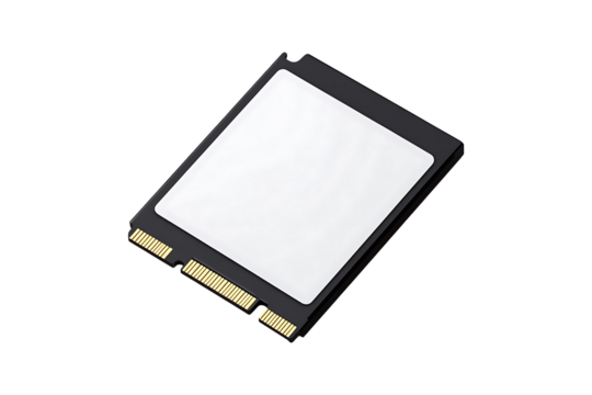 Blank sd memory card isolated on transparent background
