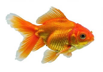 Vibrant orange goldfish detailed scales