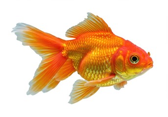 Vibrant orange goldfish detailed scales