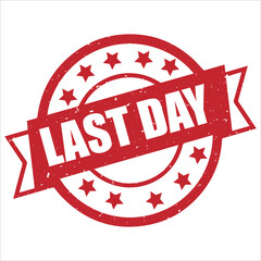 Last Day Offer stamp icon grunge distressed style