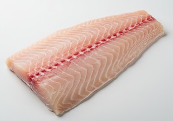 Raw fish fillet pale pink