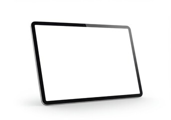 Blank white tablet screen digital