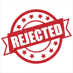 Rejected  round stamp icon grunge distressed style