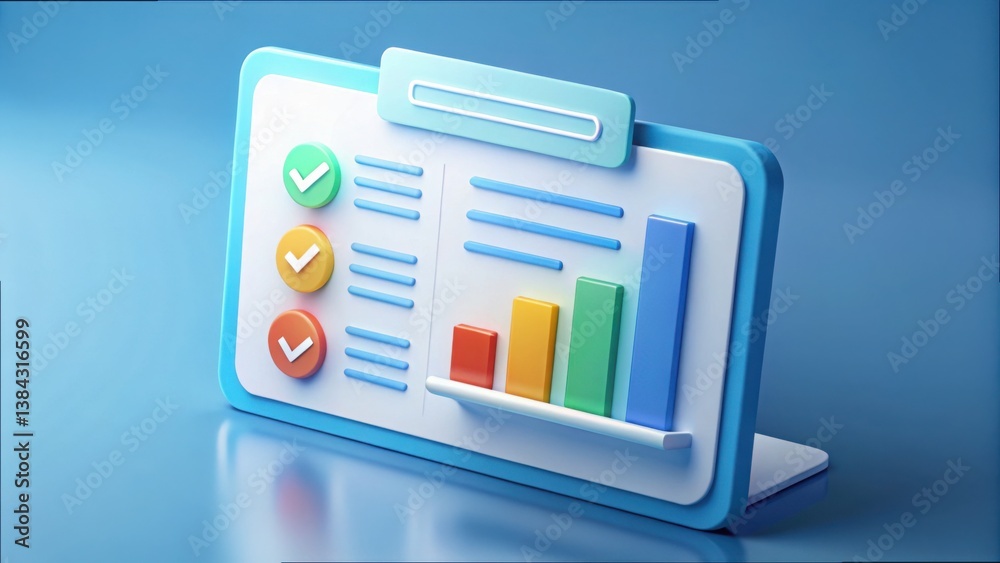 Poster Colorful Digital Document with Progress Bar and Comments Overview