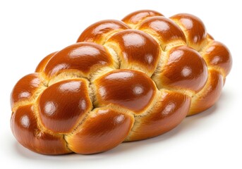 Golden braided bread glossy crust