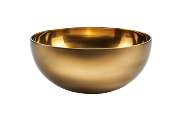 Brass Fruit Bowl isolated on transparent background
