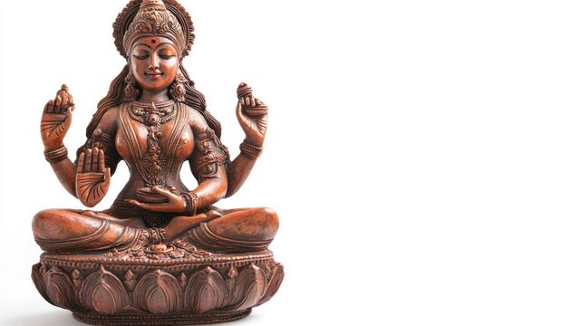 Bhudevi (Earth Goddess) isolated on white background