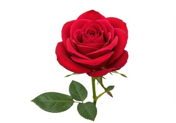 Obraz premium Vibrant red rose single bloom
