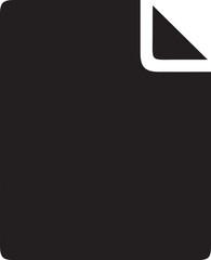 Blank Document Icon – File Outline on Black Background