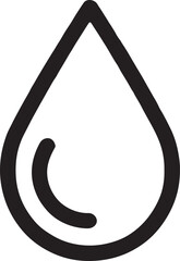 Sleek Black Oil Droplet Icon Clean Vector Design for Fuel & Petroleum