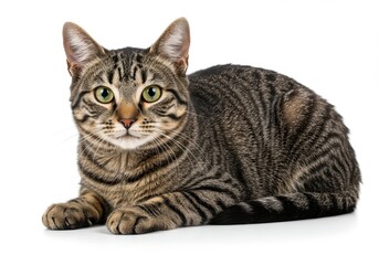 Obraz premium Tabby cat striped fur alert