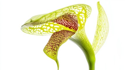 Cobra Lily (Darlingtonia californica) isolated on white background