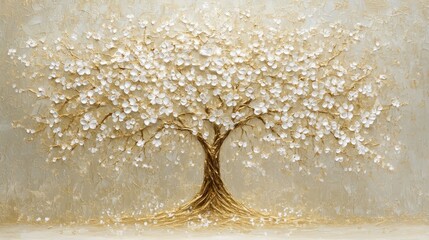 Golden Blossoms Tree of Life