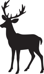 Fototapeta premium deer vector silhouette, deer vector illustration,deer vector art, deer vector logo