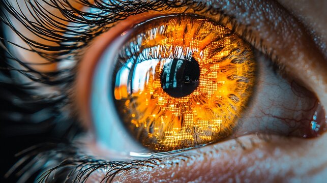 Human Eye Macro Photography Warm Tones Detail