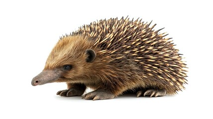Obraz premium Echidna isolated on white background