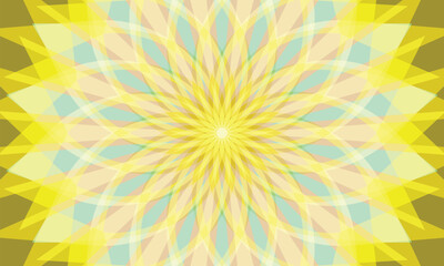 Yellow Floral Abstract Pattern with Seamless Design