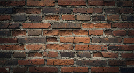 Obraz premium Rustic Old Brick Wall Texture Background with Weathered Surface