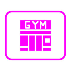 Gym Building Pink Vector