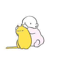 赤ちゃんとねこ