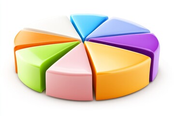 Obraz premium A sleek, modern pie chart representing budget allocation