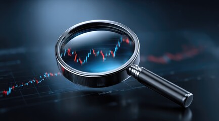 Detailed Stock Market Chart Analysis Under Magnifying Glass