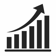business graph with arrow