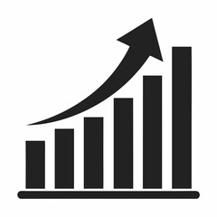 business graph with arrow