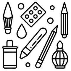 Obraz premium vector illustration of brush and paint