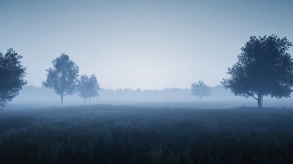 Misty Morning Landscape