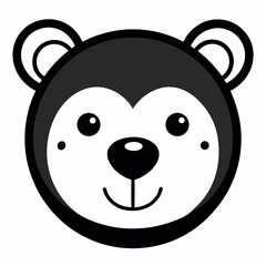 Vector illustration of a panda face 