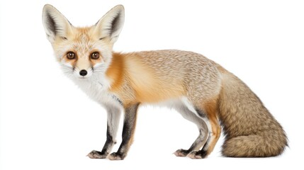 Fennec Fox isolated on white background