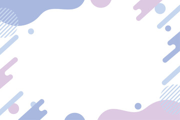 梅雨カラーのポップなフレームイラスト