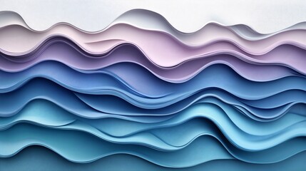 Serene Undulation: Abstract Paper Wave Composition