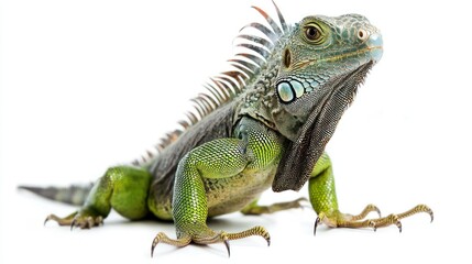 Fototapeta premium Green Iguana isolated on white background