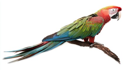 Obraz premium Green-winged Macaw isolated on white background