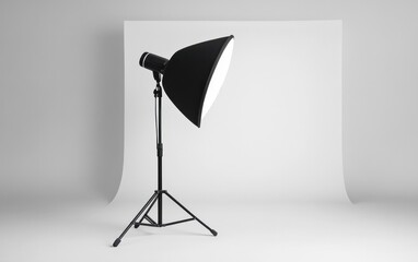 Studio Photography Lighting Setup with Black