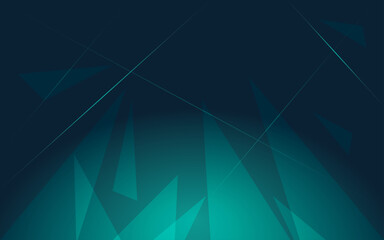 Obraz premium Digital Tech Background with Abstract Triangle Patterns, Abstract Futuristic Background with Green Geometric Shapes