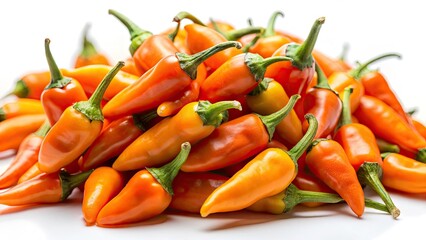 Orange Chili Peppers Tilt-Shift Photography, Miniature Food Photo, Spicy Chili Image, Closeup Chili Peppers