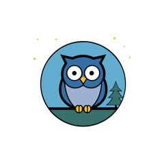 owl on a branch night