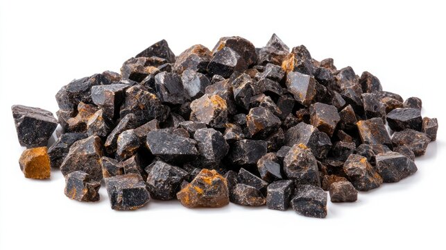 Ilmenite isolated on white background