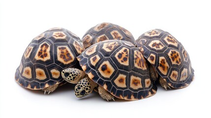 Obraz premium Indian Star Tortoise isolated on white background